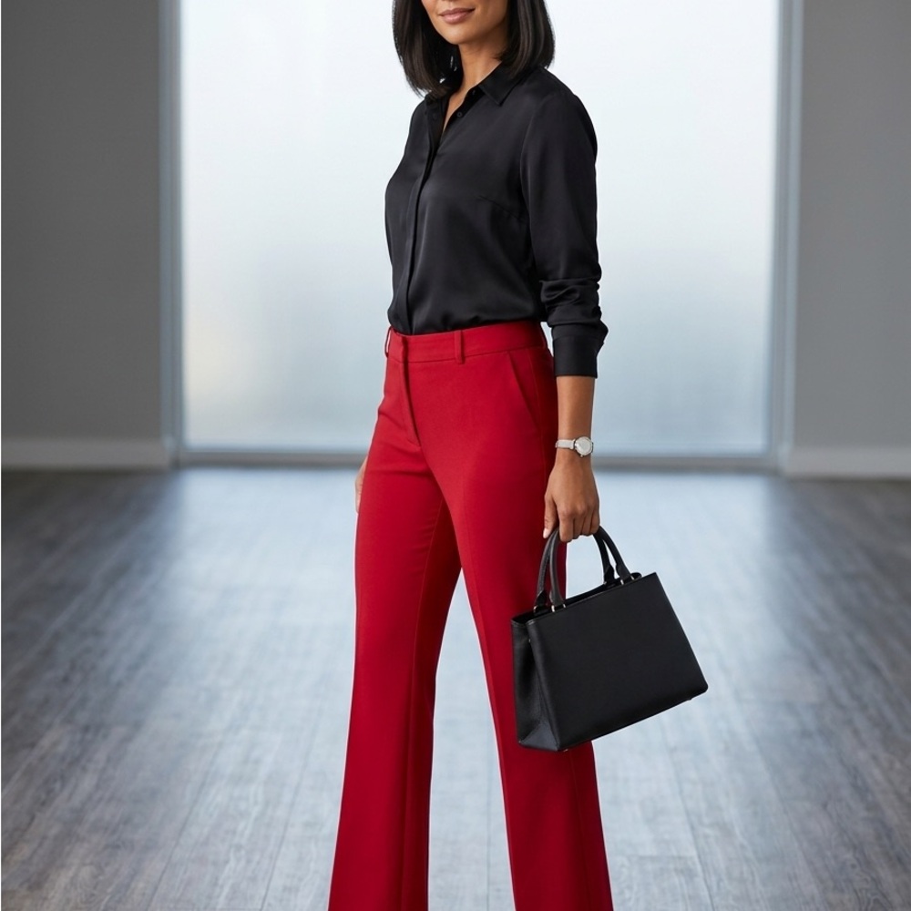 Body by Victoria the Christie fit Red pants size 8 women’s office straight leg